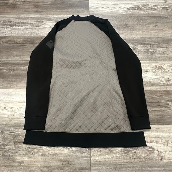 The North Face Gray Black Womens L Full Zip Diamond Quilted Fleece Lined Jacket - Picture 3 of 11